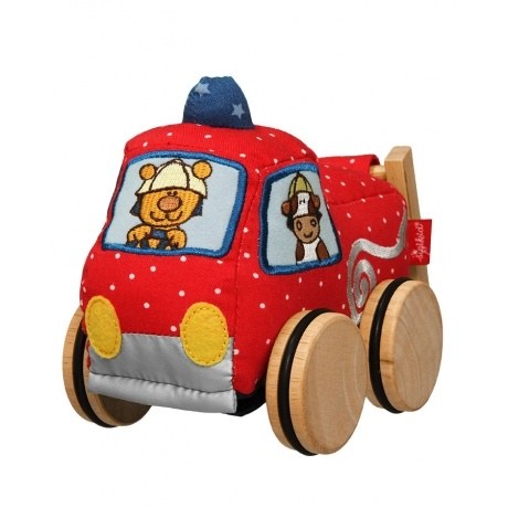 Nachzieh-Feuerwehrauto "Little Roadies" in rot