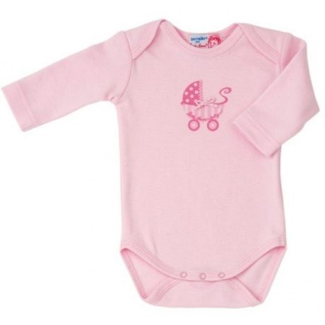 Langarm-Babybody rosa, kbA
