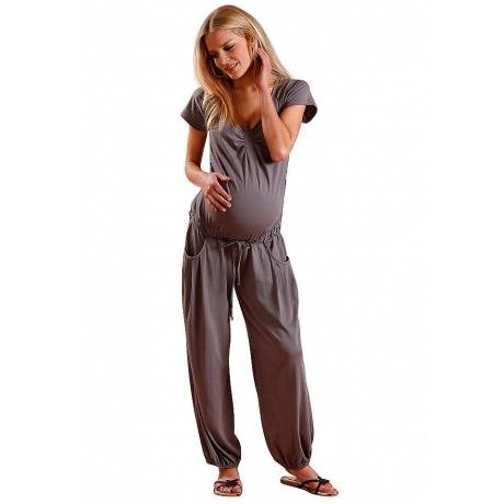 Umstandsoverall mit Raffungen