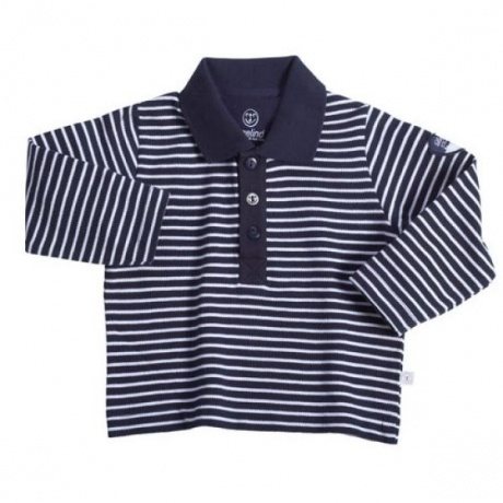 Langarm-Ringel-Poloshirt, kbA