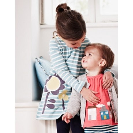 Jerseykleid mit Applikation