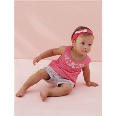 Baby Set aus Top, Shorts und Haarband