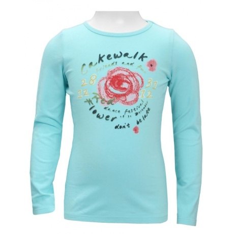 Langarmshirt mit Red-Flower-Motiv