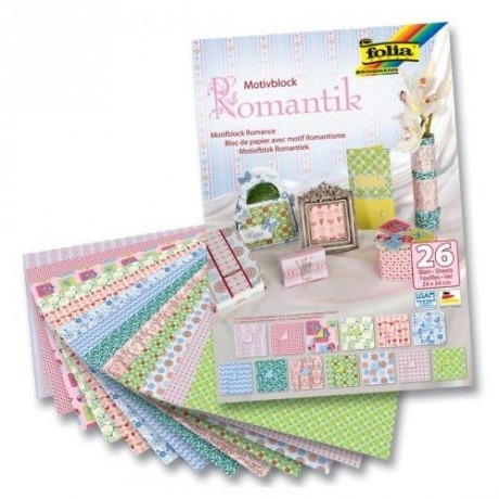 Motivblock, 24x34cm, 26 Blatt, Romantik