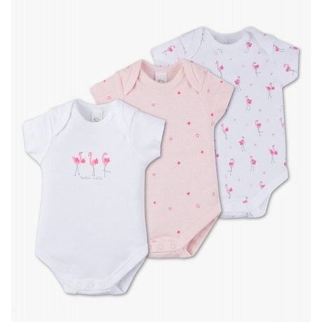 3er Pack Baby-Bodies aus Bio-Baumwolle
