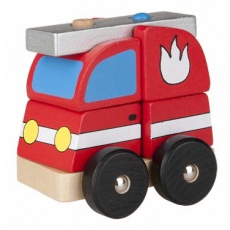 Holzsteckfahrzeug "Feuerwehr"