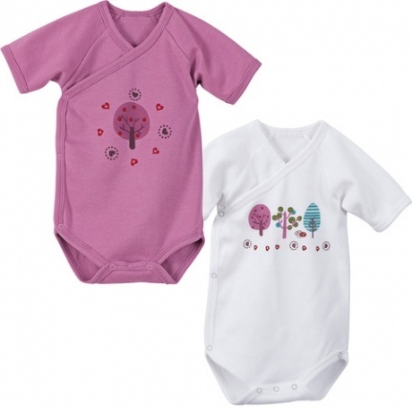 Kurzarm-Wickelbody, 2er-Pack