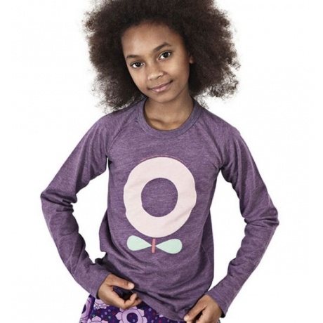 Langarm-Shirt pflaume