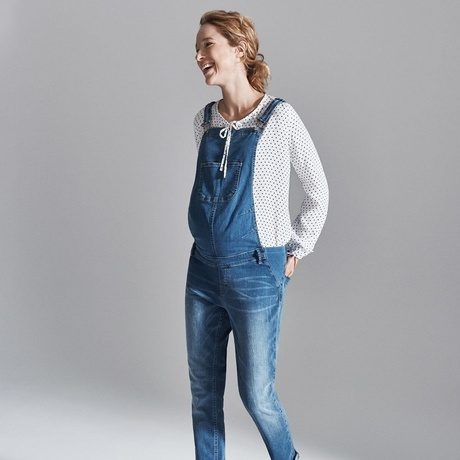 Latzhose im washed-Look